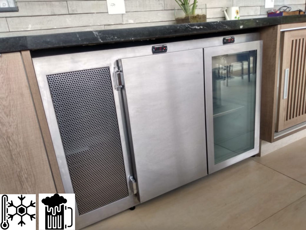 Cervejeira e Freezer embutido Área Gourmet