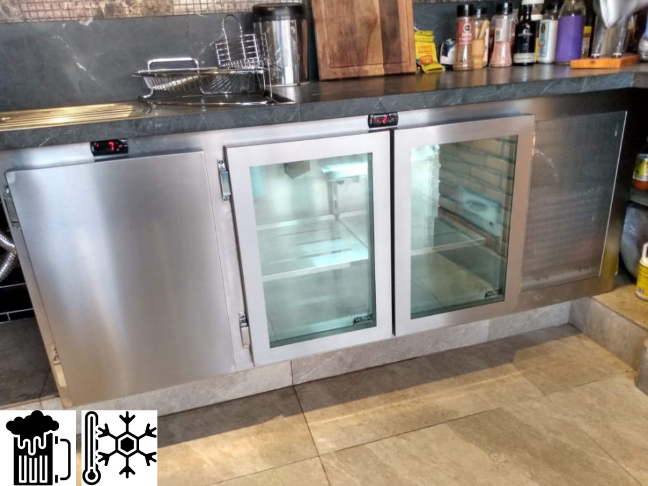 Cervejeira e Freezer embutido Área Gourmet
